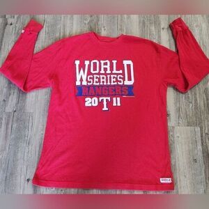 Texas Rangers 2011 World Series Long Sleeve shirt‎ size Large